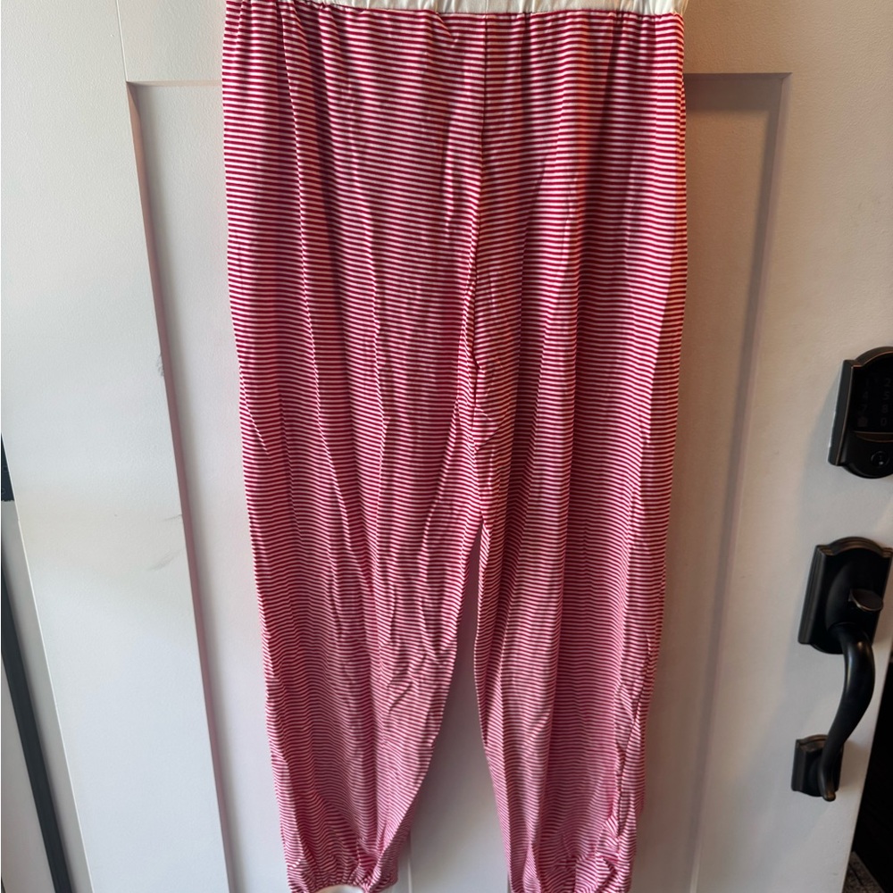 Red and White Striped V-Neck 
Christmas PJs-New - Picture 6 of 9